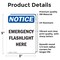 Signmission Emergency Flashlight Here, 3.5 in W x Rectangle, Vinyl Decal OS-2PACK-NS-D-35-V-11839 - alternate 5